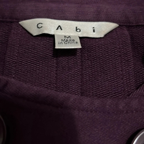 CAbi Purple Swing Cotton Cropped Jacket Style 182 Size M - Picture 4 of 11
